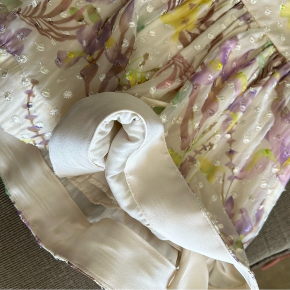 Alexis Pheobe Floral Embroidered Mini Skirt - Cream and Purple RARE HTF - Picture 13 of 16